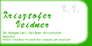 krisztofer veidner business card